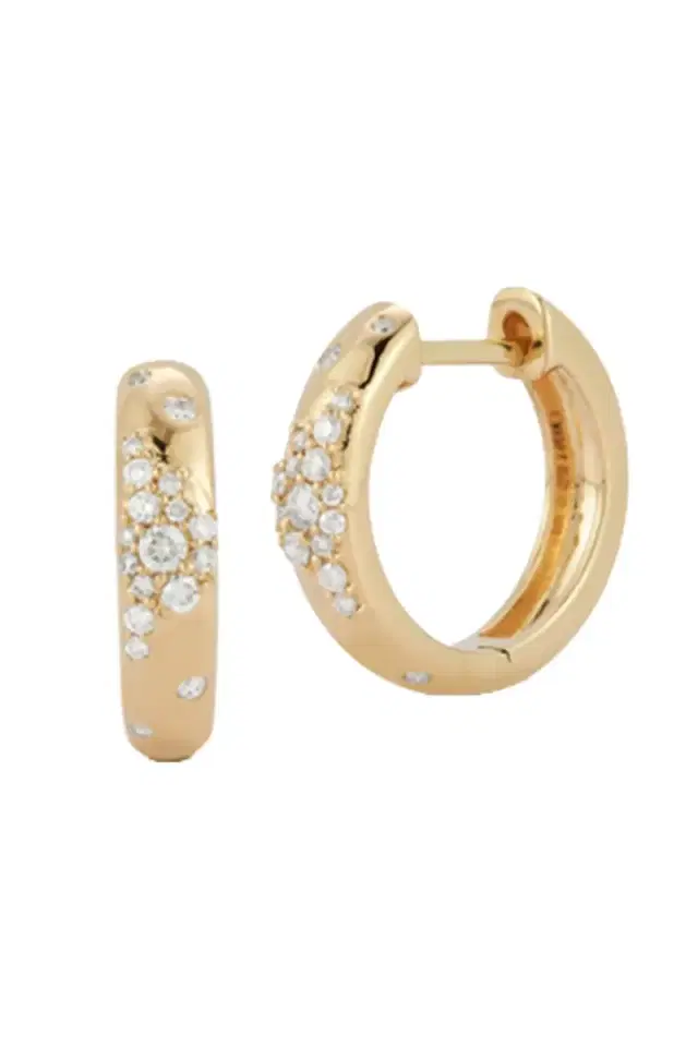 DANA REBECCA DESIGNS Diamond Scattered Cynthia Rose Hoop Earrings