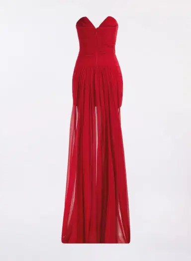 Elie Saab Strapless Silk Short Dress | Thumbnail 5