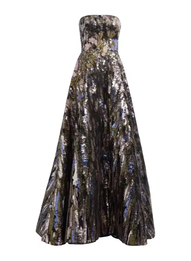 Elie Saab Sequin Embroidered Gown