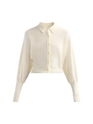 Lela Rose Women's Core Wool Crop Cardigan - Cream - Size XL | Thumbnail 1