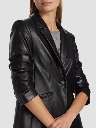 Cinq à Sept Women's Kylie Faux Leather Jacket - Black | Thumbnail 6