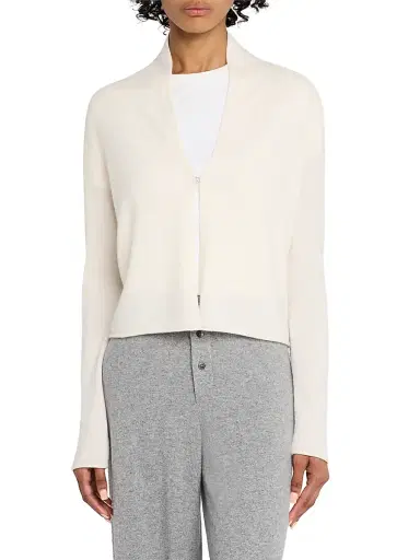 Guest In Residence Women's Stealth Cashmere Cardigan - Cream | Thumbnail 3