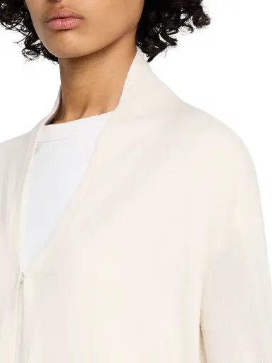 Guest In Residence Women's Stealth Cashmere Cardigan - Cream | Thumbnail 5