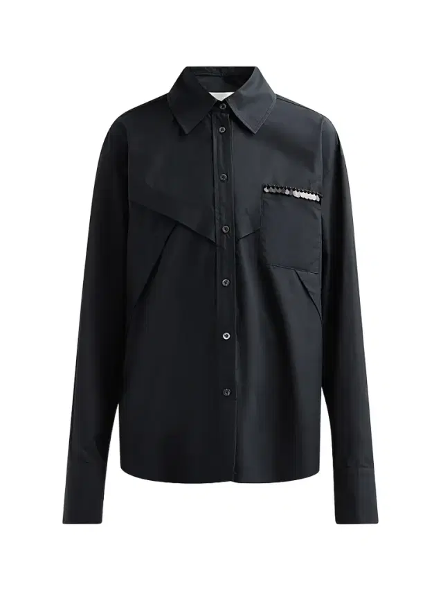3.1 Phillip Lim Women's Embellished Cotton Poplin Shirt - Black - Size Large
