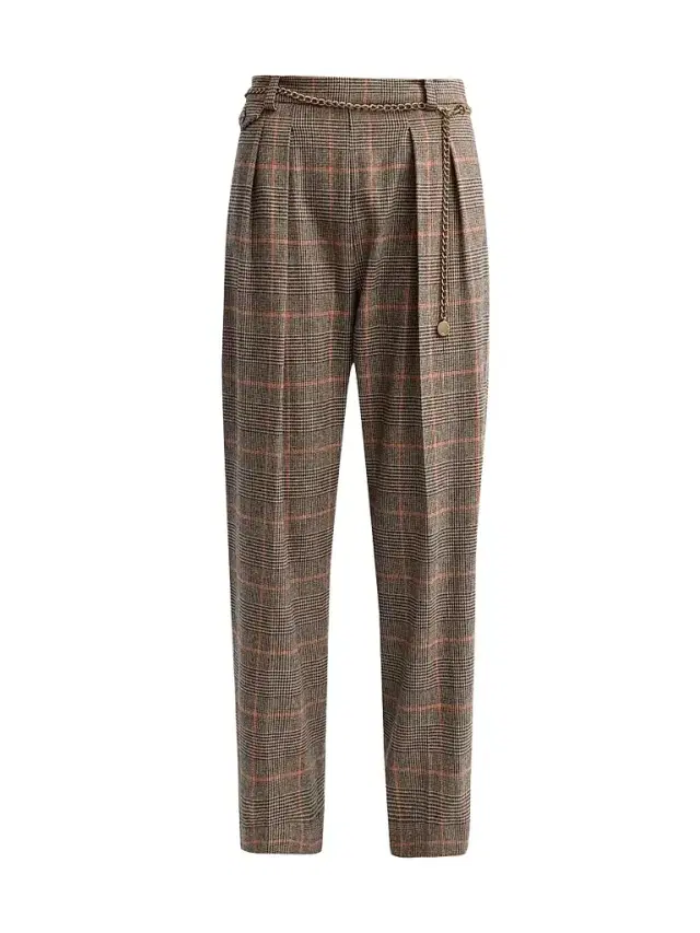 Cara Cara Women's Emerson Plaid Wool Tapered Pants - Odette Plaid Dark