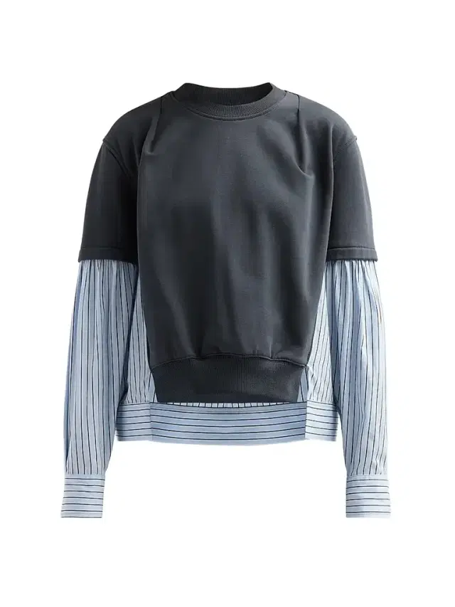 3.1 Phillip Lim Women's Striped Mixed-Media Cotton Top - Midnight Sky Multi - Size Large