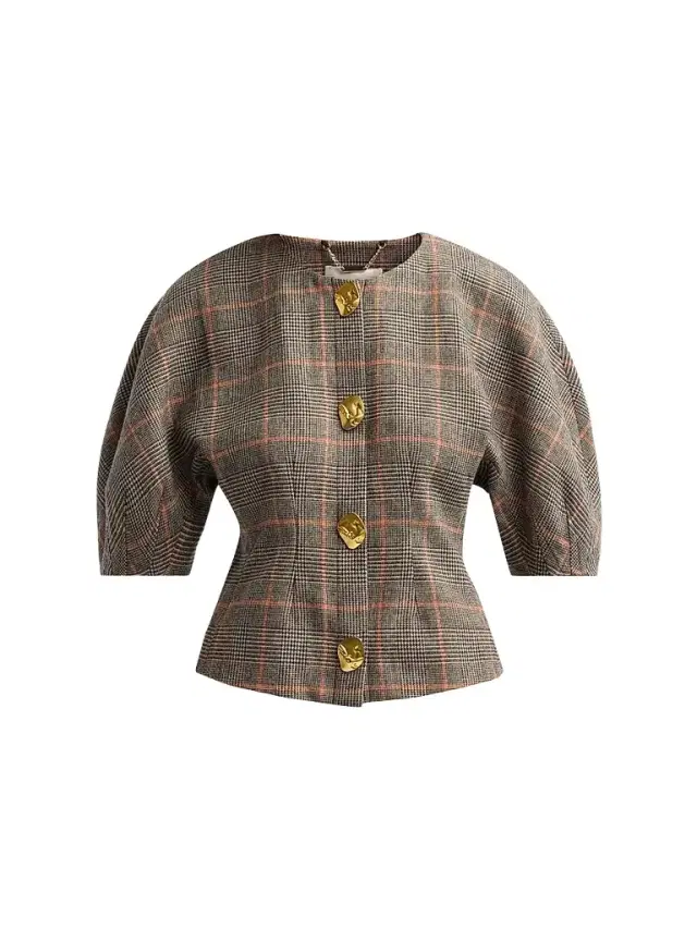 Cara Cara Women's Fletcher Check Wool Top - Odette Plaid Dark