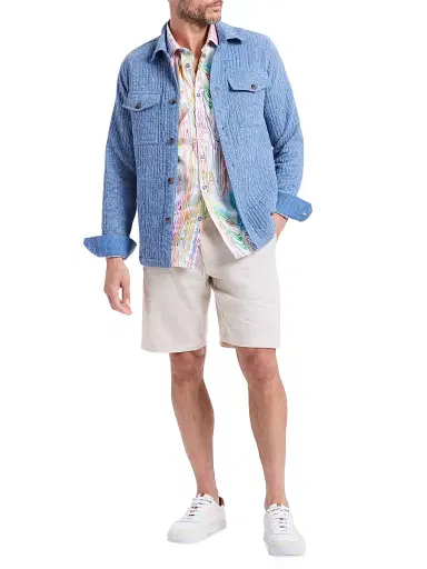 Robert Graham Men's Shawell Patterned Shirt Jacket | Thumbnail 2 Robert Graham Men's Shawell Patterned Shirt Jacket | Thumbnail 2