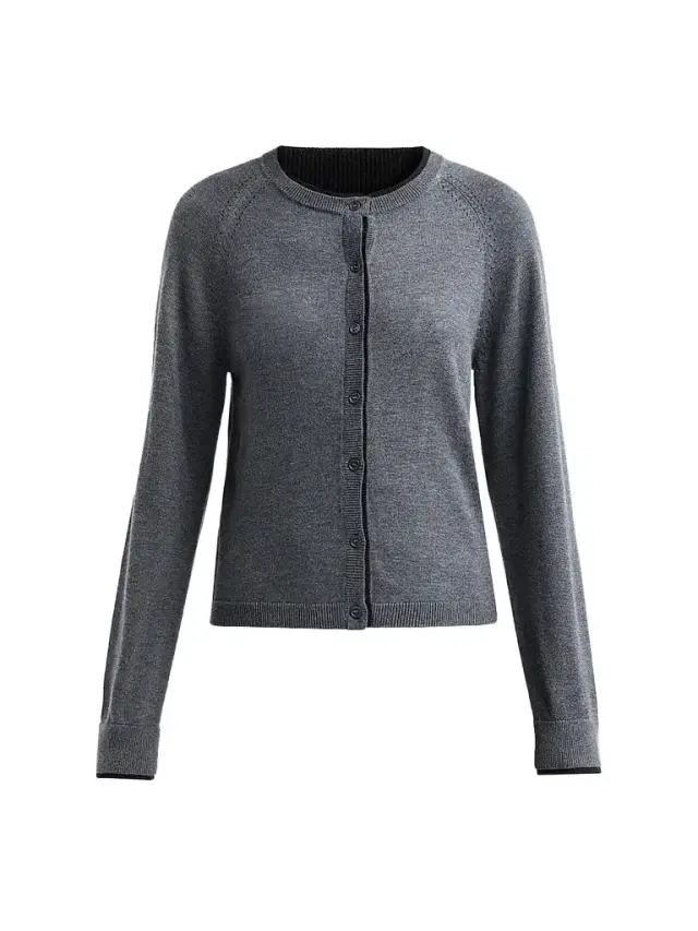 Design History Women's Anna Crewneck Cardigan - Twilight Combo