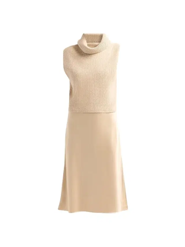 Design History Women's Jin Wool Sweater & Satin Midi Dress - Oat