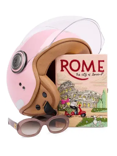 Olympia Le-Tan Women's Voyages Rome City Of Love Cotton-Silk Blend Clutch - Ballet | Thumbnail 5 Olympia Le-Tan Women's Voyages Rome City Of Love Cotton-Silk Blend Clutch - Ballet | Thumbnail 5