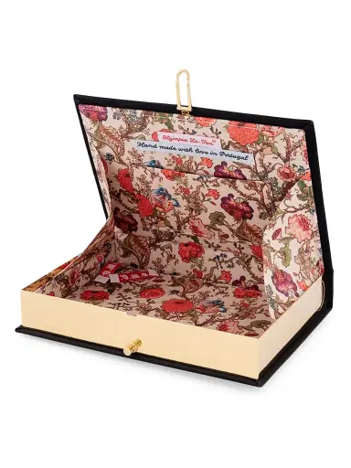 Olympia Le-Tan Women's Negroni Embroidered Silk Book Clutch - Black | Thumbnail 4