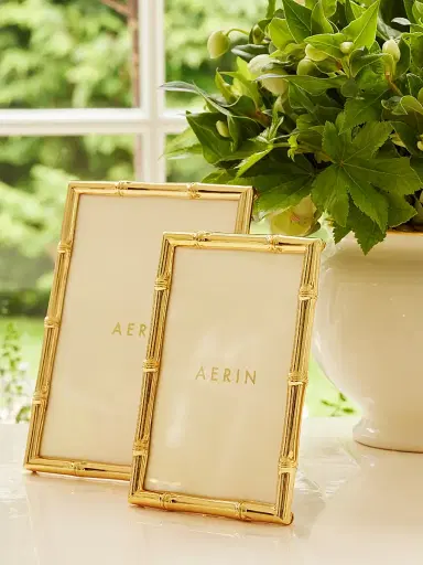 AERIN Ava Bamboo-Effect Brass Frame | Thumbnail 4