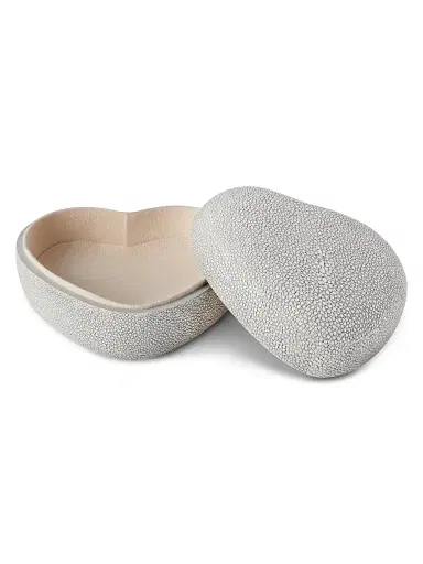 AERIN Shagreen Leather Heart Box | Thumbnail 2