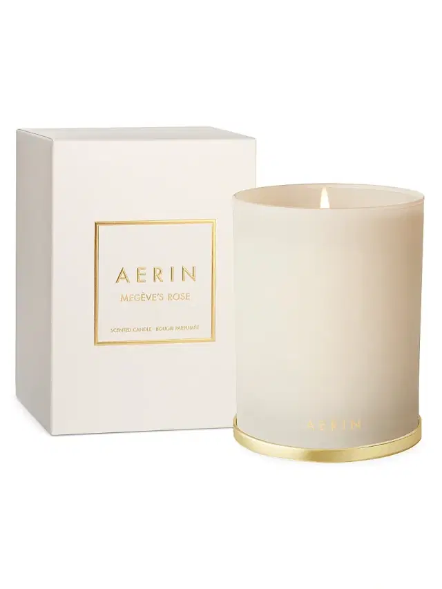 AERIN Introduction Megeve's Rose Candle