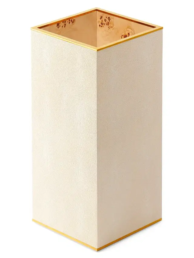 AERIN Classic Shagreen Umbrella Stand - Cream