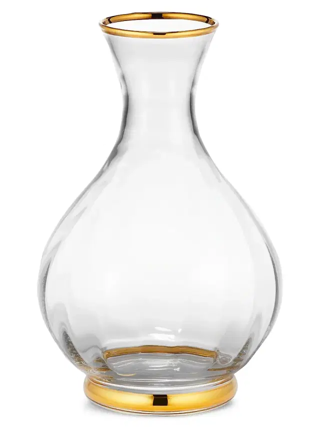AERIN Sophia 18K Goldplated Glass Carafe