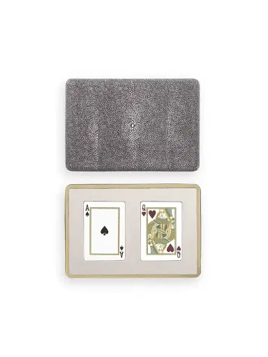 AERIN Embossed Shagreen Playing Card Case | Thumbnail 2