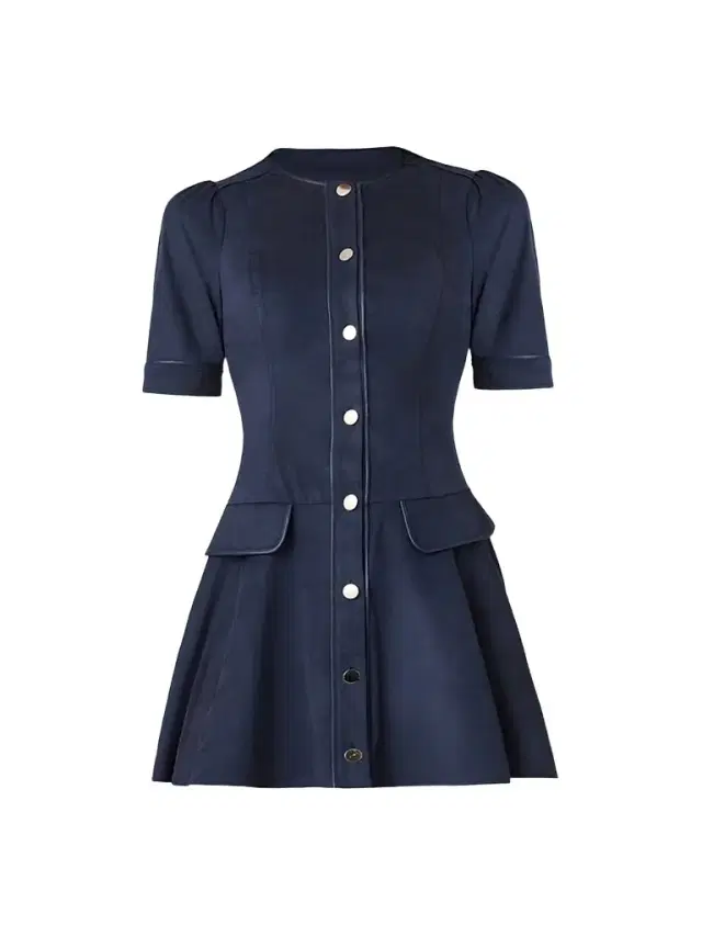 Shoshanna Women's Merina Mix Media Mini Dress - Navy