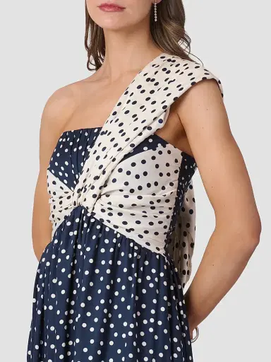 Shoshanna Women's Blakely Two-Tone Polka Dot Maxi Dress - Indigo | Thumbnail 4