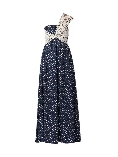 Shoshanna Women's Blakely Two-Tone Polka Dot Maxi Dress - Indigo | Thumbnail 1