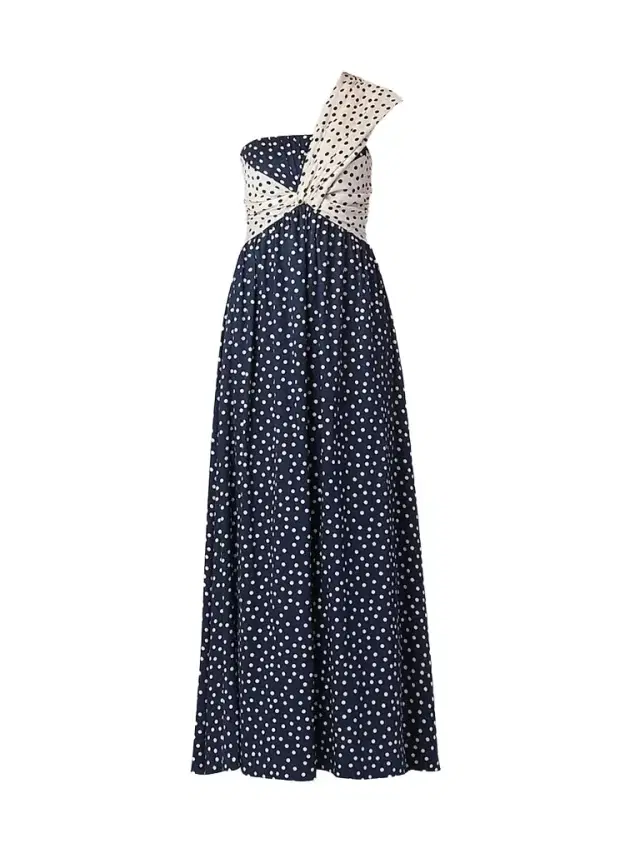 Shoshanna Women's Blakely Two-Tone Polka Dot Maxi Dress - Indigo