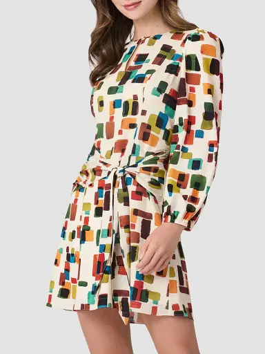 Shoshanna Women's Dani Printed A-Line Mini Dress - Multi | Thumbnail 2