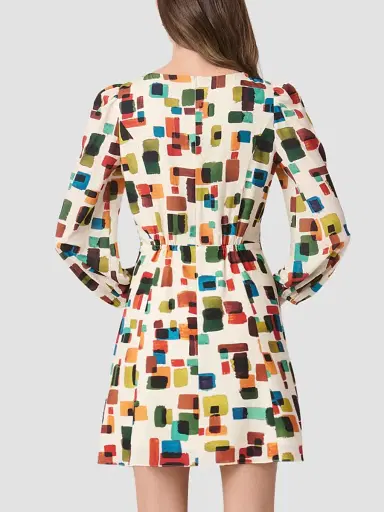 Shoshanna Women's Dani Printed A-Line Mini Dress - Multi | Thumbnail 3