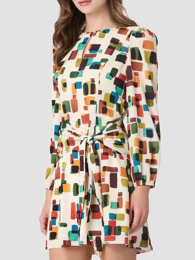 Shoshanna Women's Dani Printed A-Line Mini Dress - Multi | Thumbnail 4