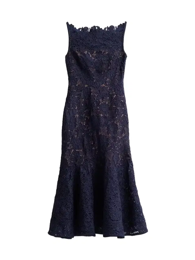Self-Portrait Women's Spiral Lace Midi Dress - Navy - Size 12