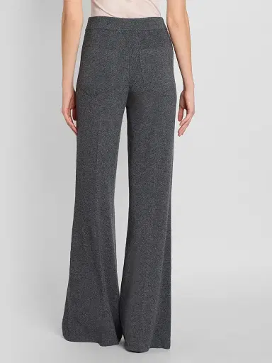 Victoria Beckham Women's Alina Wool-Blend Pants - Dark Grey Marl | Thumbnail 3