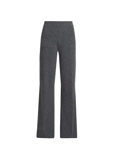 Victoria Beckham Women's Alina Wool-Blend Pants - Dark Grey Marl | Thumbnail 1