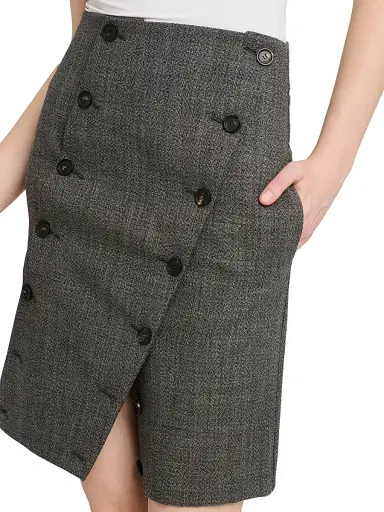 Ferragamo Women's Asymmetric Panel Wool Skirt | Thumbnail 7 Ferragamo Women's Asymmetric Panel Wool Skirt | Thumbnail 7