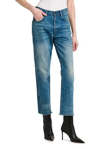 Tom Ford Women's Stonewashed Denim Melanie Straight-Leg Jeans | Thumbnail 4 Tom Ford Women's Stonewashed Denim Melanie Straight-Leg Jeans | Thumbnail 4