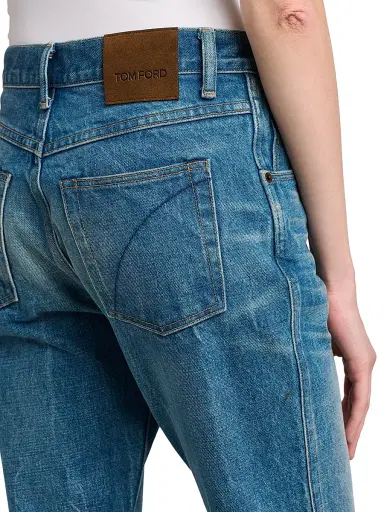 Tom Ford Women's Stonewashed Denim Melanie Straight-Leg Jeans | Thumbnail 6 Tom Ford Women's Stonewashed Denim Melanie Straight-Leg Jeans | Thumbnail 6