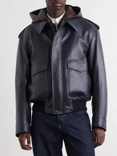 Loewe Leather Hooded Jacket - Men | Thumbnail 3