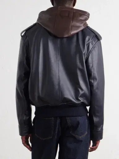 Loewe Leather Hooded Jacket - Men | Thumbnail 4