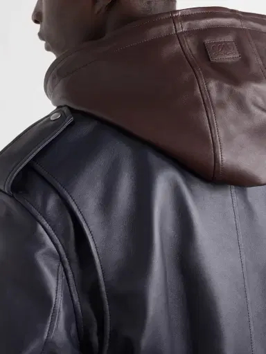 Loewe Leather Hooded Jacket - Men | Thumbnail 6