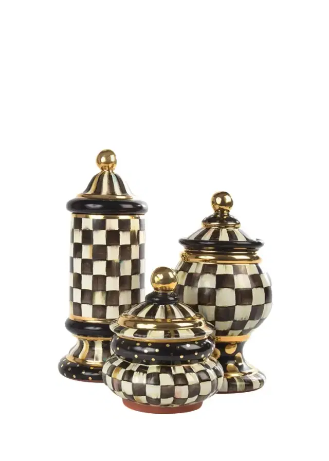 MacKenzie-Childs Courtly Check Groovy Canister