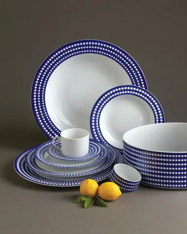 L'Objet Perlee Bleu Medium Deep Bowl | Thumbnail 2 L'Objet Perlee Bleu Medium Deep Bowl | Thumbnail 2