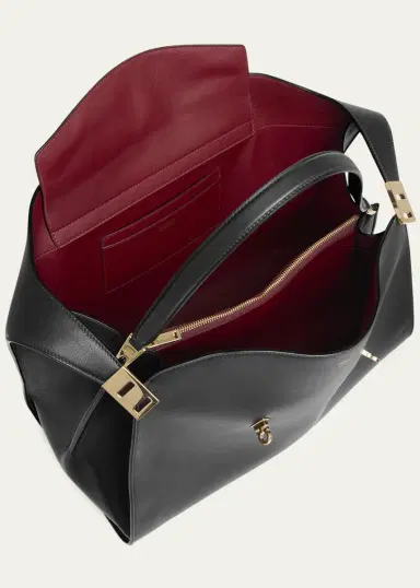 Ferragamo Large Hug Soft Bicolor Shoulder Bag | Thumbnail 4 Ferragamo Large Hug Soft Bicolor Shoulder Bag | Thumbnail 4