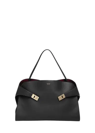 Ferragamo Large Hug Soft Bicolor Shoulder Bag | Thumbnail 1 Ferragamo Large Hug Soft Bicolor Shoulder Bag | Thumbnail 1
