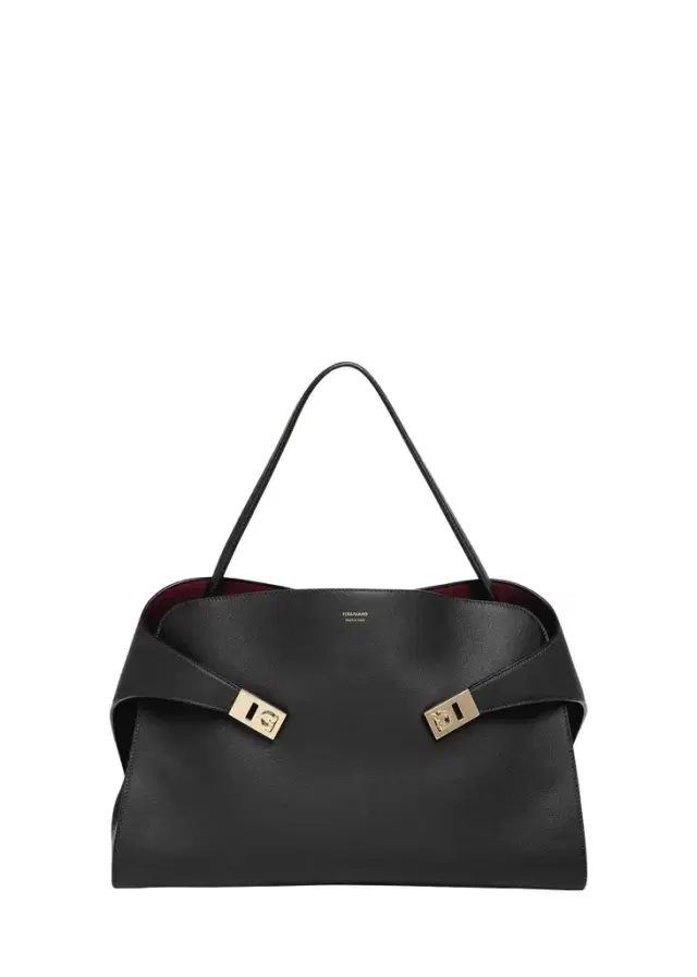 Ferragamo Large Hug Soft Bicolor Shoulder Bag