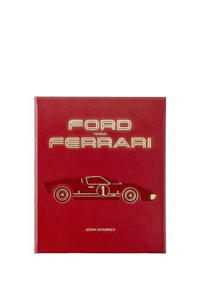 Graphic Image "Ford vs. Ferrari" Leather-Bound Book by John Starkey