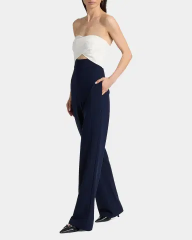 BLACK HALO Jada Two-Tone Strapless Cutout Jumpsuit | Thumbnail 2