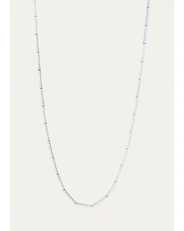 SIDNEY GARBER 18K White Gold Lyra Diamond Necklace