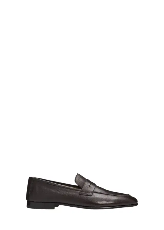Bergdorf Goodman Men's Patent-Finish Buffalo Leather Derby Shoes