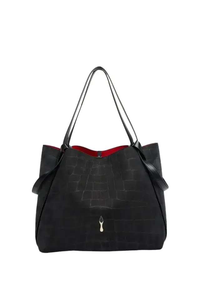 Bettina Large Croc-Embossed Suede Tote Bag Bettina Large Croc-Embossed Suede Tote Bag