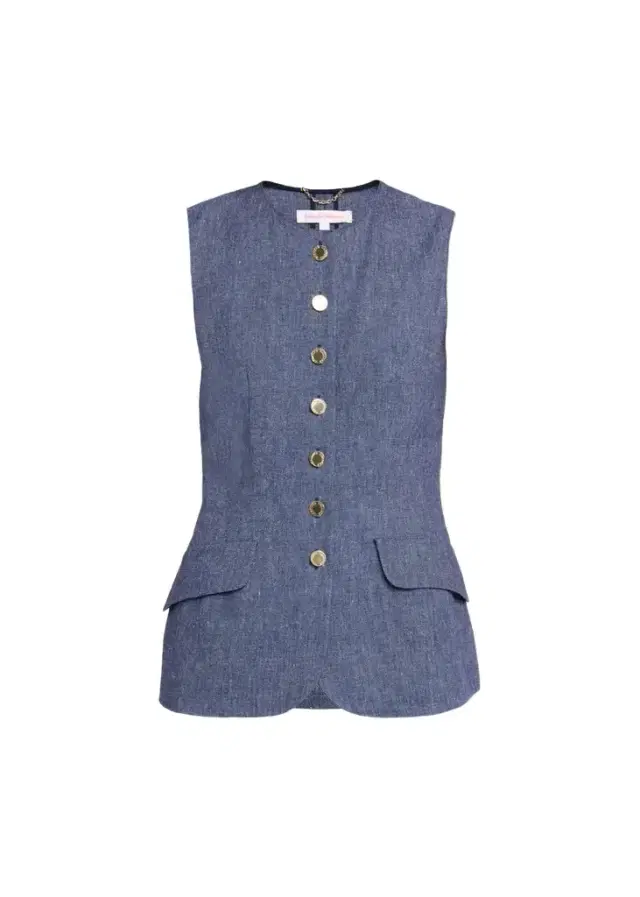 Carolina Herrera Linen-Wool Flannel Single-Breasted Vest