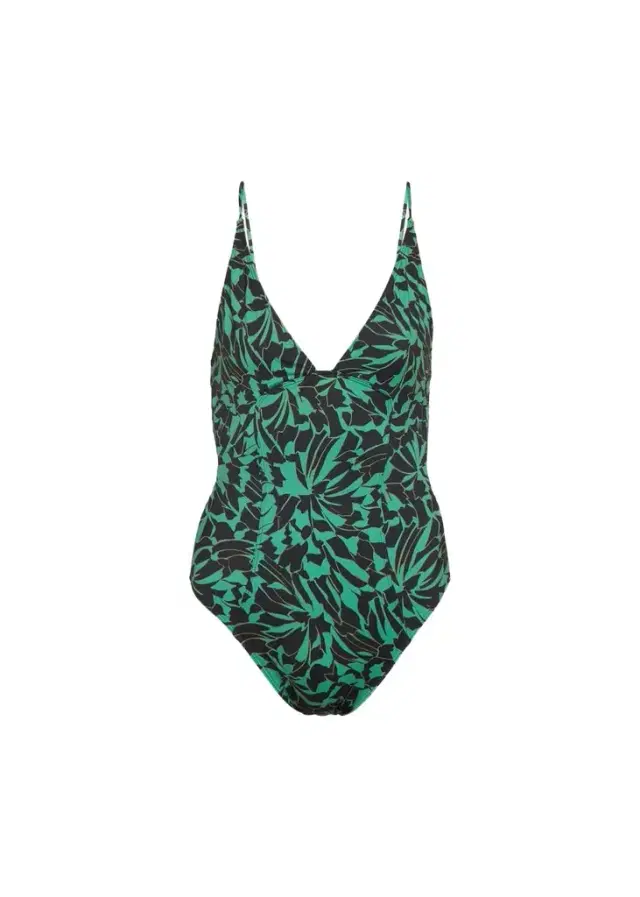 Ulla Johnson Alba Deep V One-Piece Swimsuit
